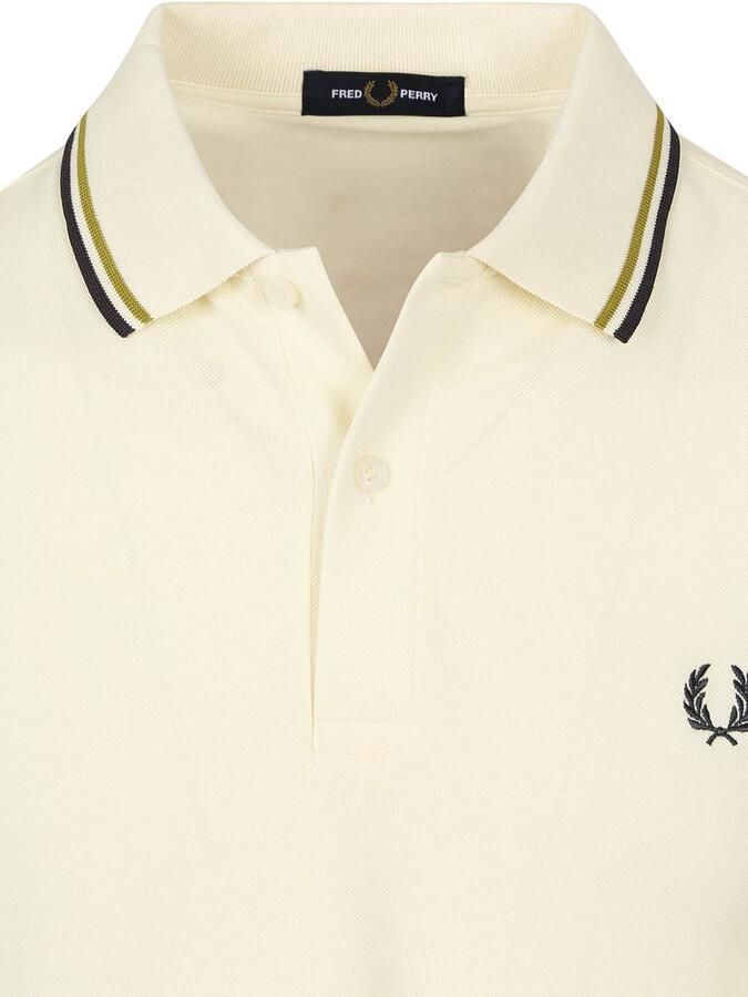 Fred Perry Polo Twin Tipped M3600 Ecru 46A - Foto 5