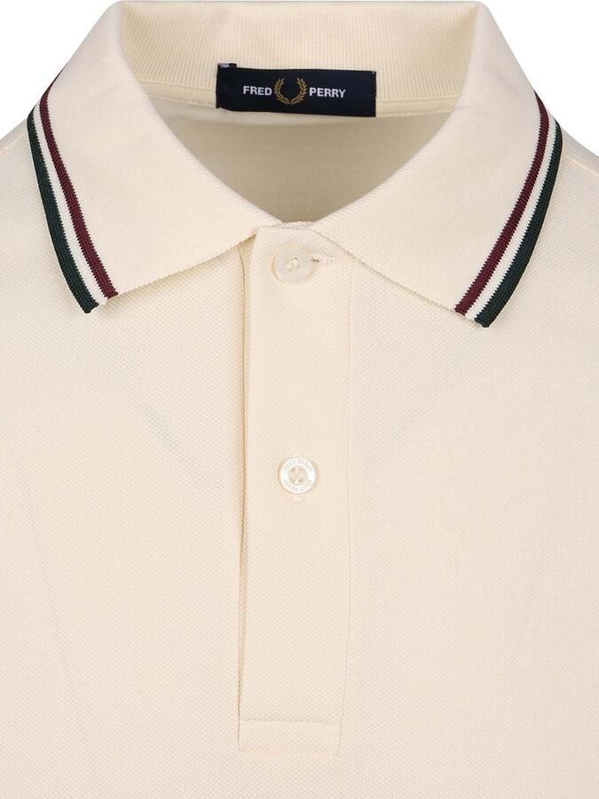 Fred Perry Polo Twin Tipped M3600 Ecru 84A - Foto 2