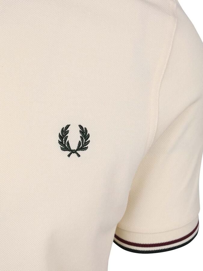 Fred Perry Polo Twin Tipped M3600 Ecru 84A - Foto 3