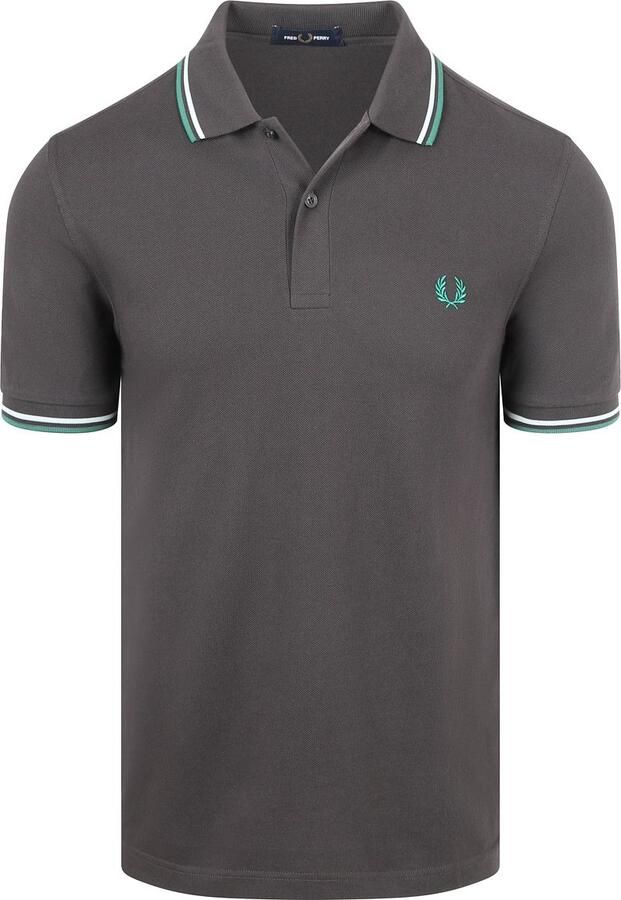 Fred Perry Polo Twin Tipped M3600 Grijs 85B