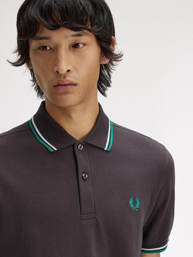 Fred Perry Polo Twin Tipped M3600 Grijs 85B - Foto 3