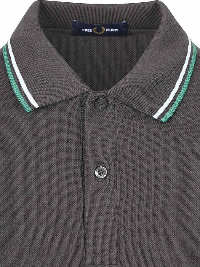 Fred Perry Polo Twin Tipped M3600 Grijs 85B - Foto 4
