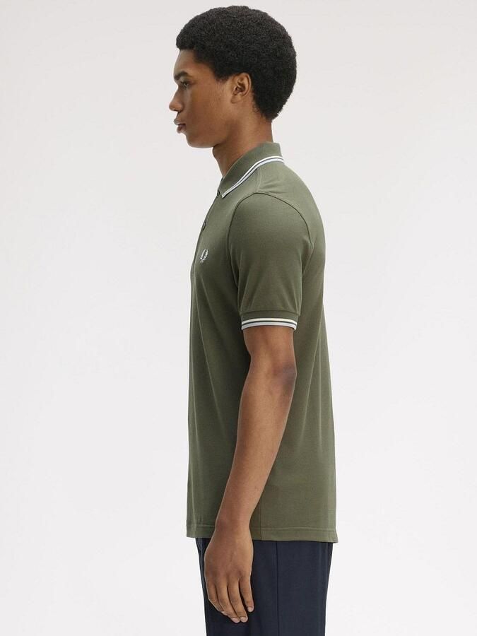 Fred Perry Polo Twin Tipped M3600 Groen 87B