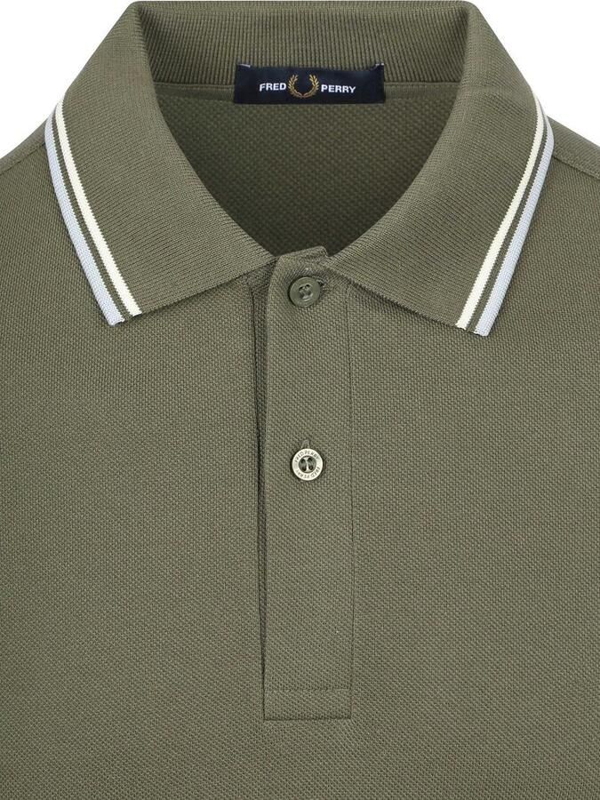 Fred Perry Polo Twin Tipped M3600 Groen 87B - Foto 3