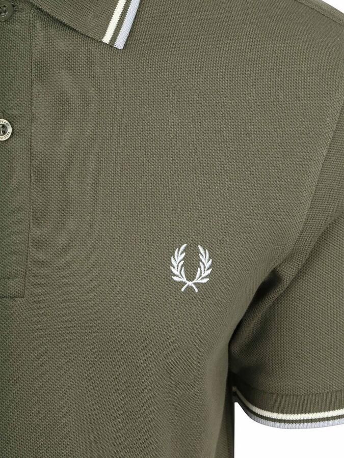 Fred Perry Polo Twin Tipped M3600 Groen 87B - Foto 4