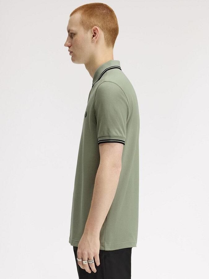 Fred Perry Polo Shirt Korte Mouw TWIN TIPPED SHIRT - Foto 2