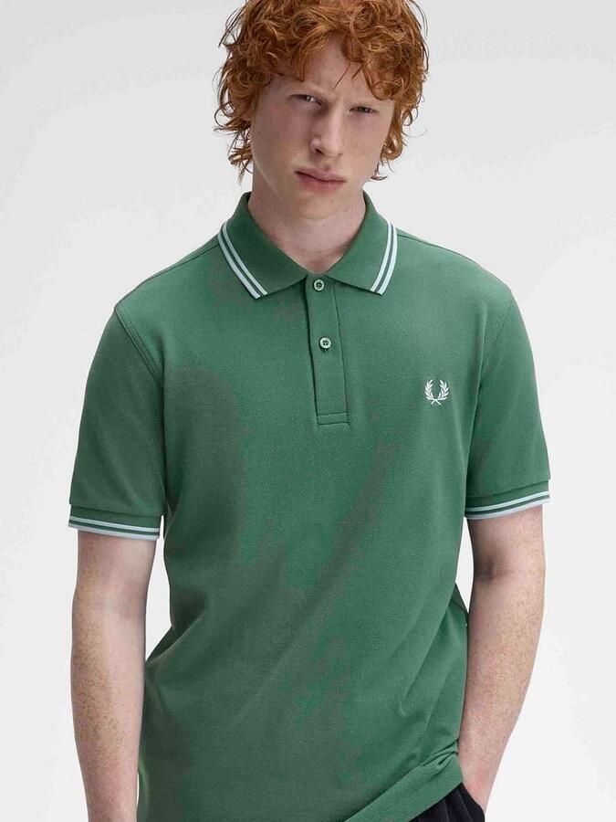 Fred Perry Polo Twin Tipped M3600 Groen Z59 - Foto 2