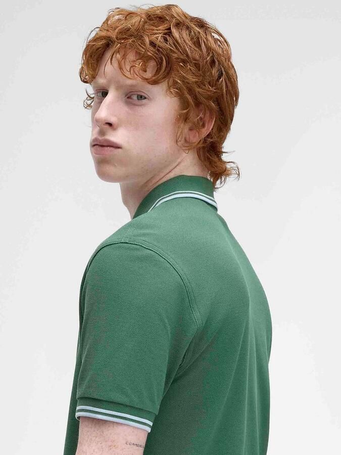 Fred Perry Polo Twin Tipped M3600 Groen Z59 - Foto 4