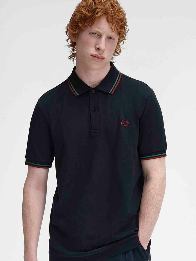 Fred Perry Polo Twin Tipped M3600 Navy Z58 - Foto 2