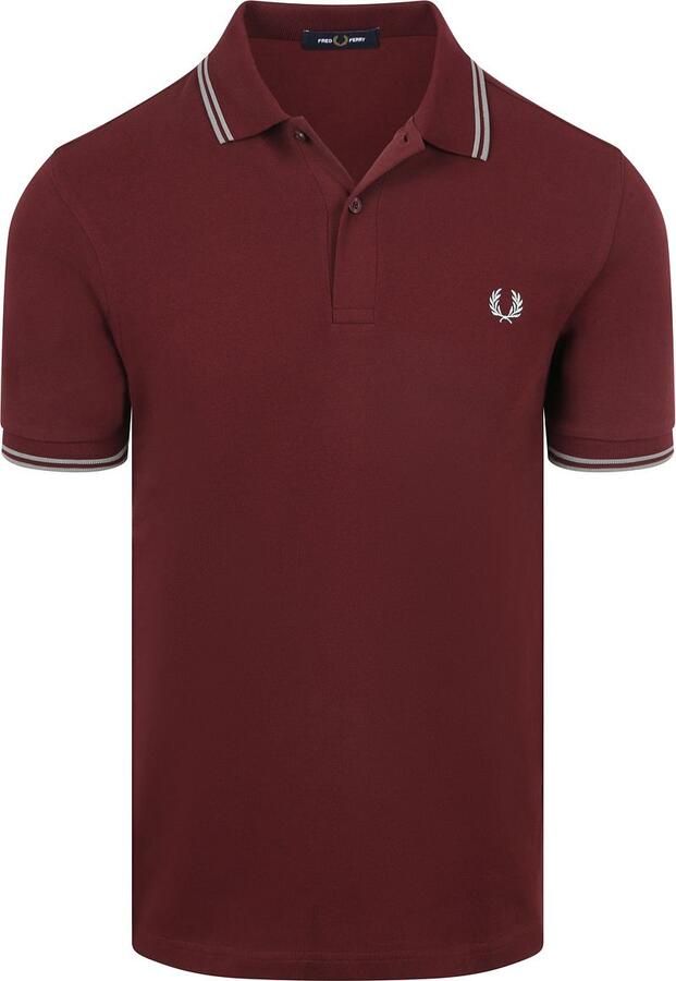 Fred Perry Polo Twin Tipped M3600 Rood 08B