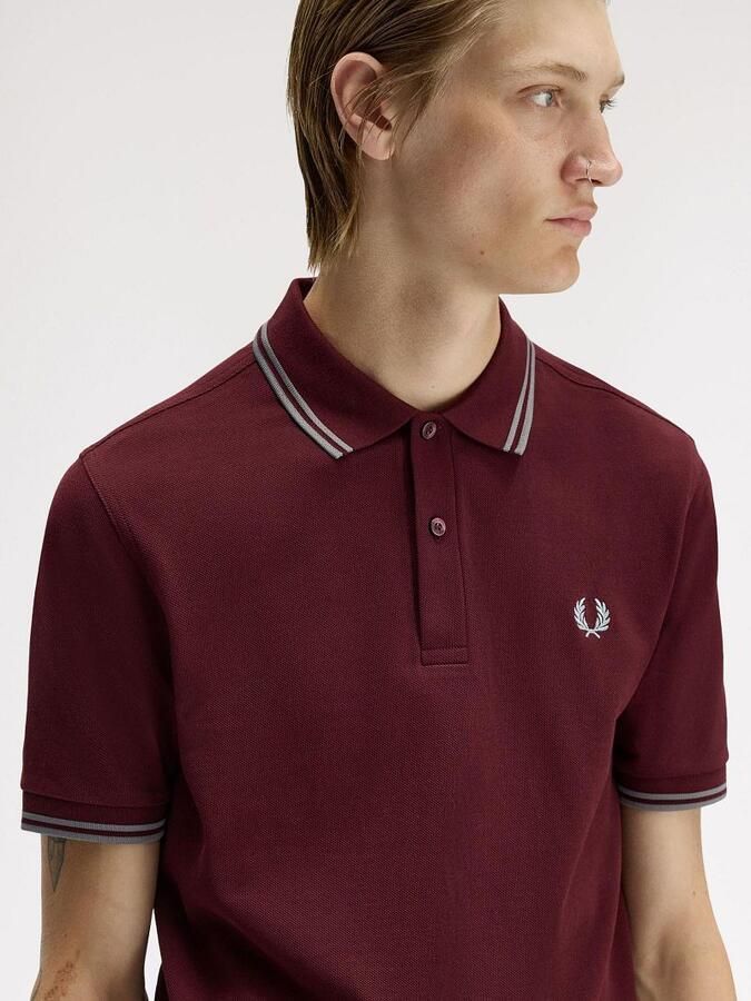 Fred Perry Polo Twin Tipped M3600 Rood 08B - Foto 3