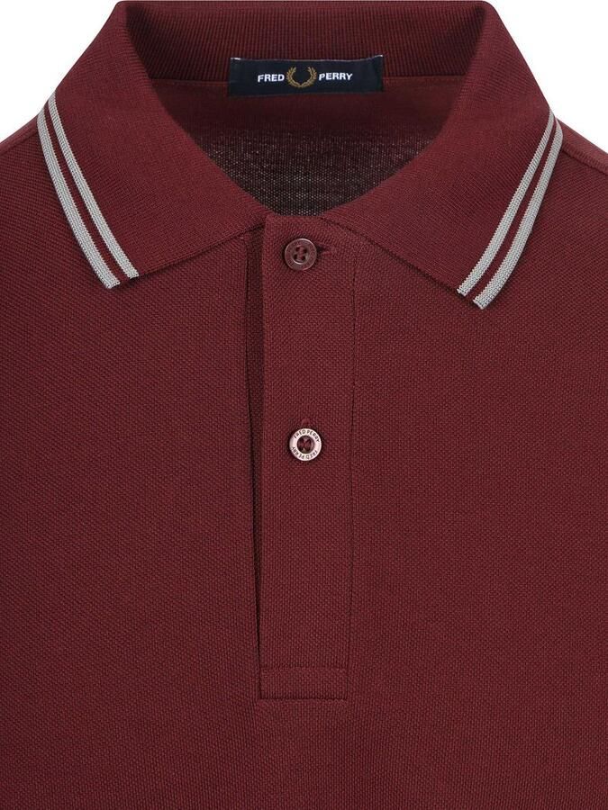 Fred Perry Polo Twin Tipped M3600 Rood 08B - Foto 4