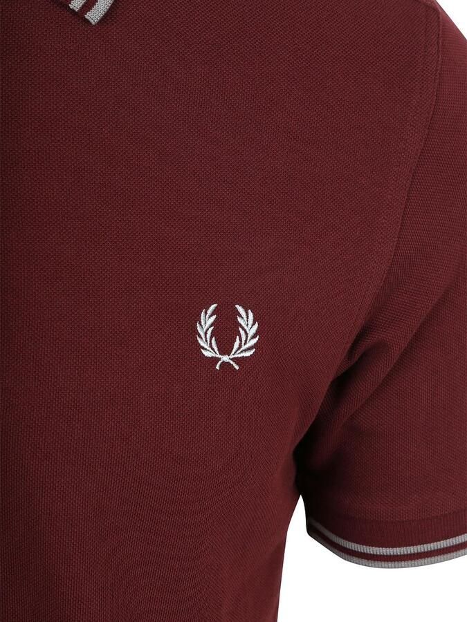 Fred Perry Polo Twin Tipped M3600 Rood 08B - Foto 5