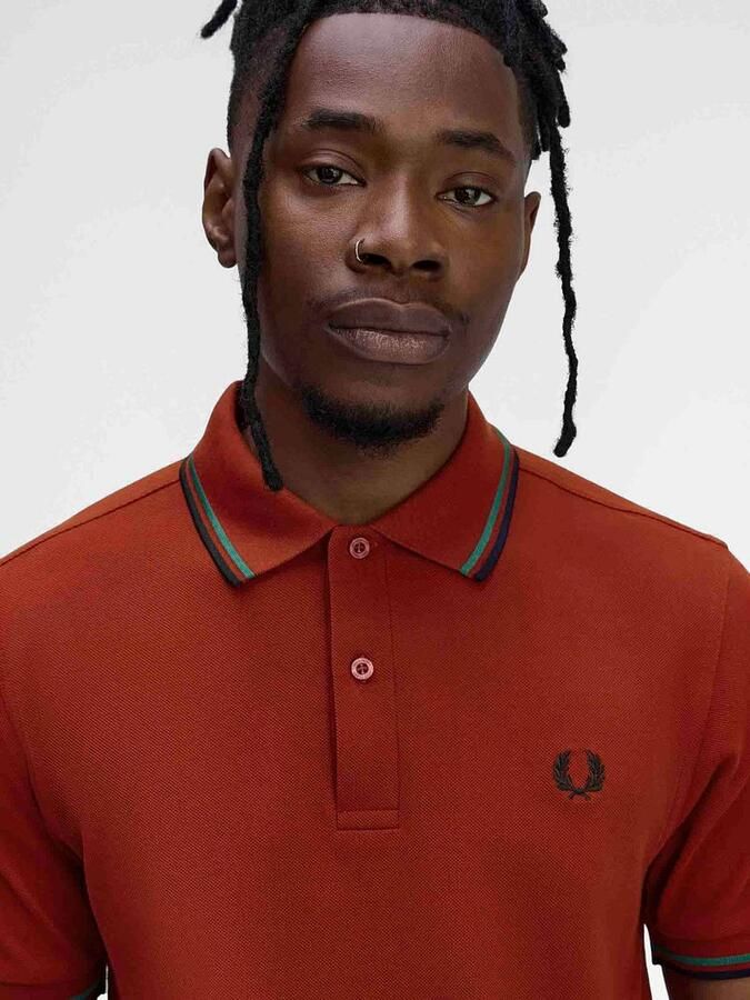 Fred Perry Polo Twin Tipped M3600 Rood - Foto 2