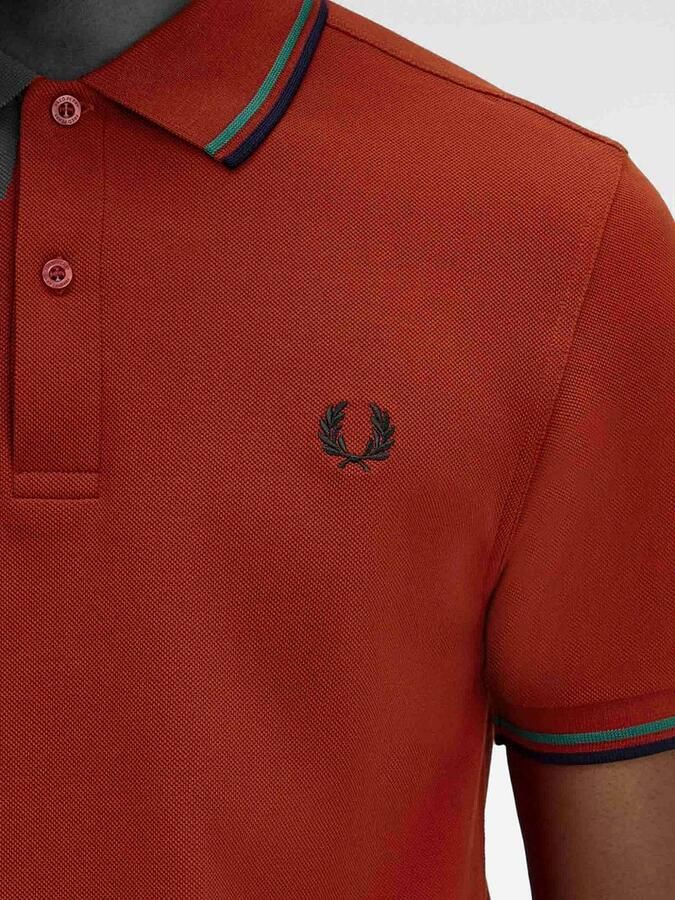 Fred Perry Polo Twin Tipped M3600 Rood - Foto 3