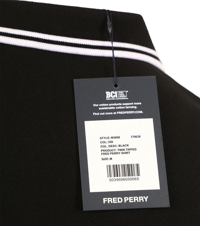 Fred Perry Slim Fit Twin Tipped Polo in Navy Snow White Mar Grass Blue Heren - Foto 4