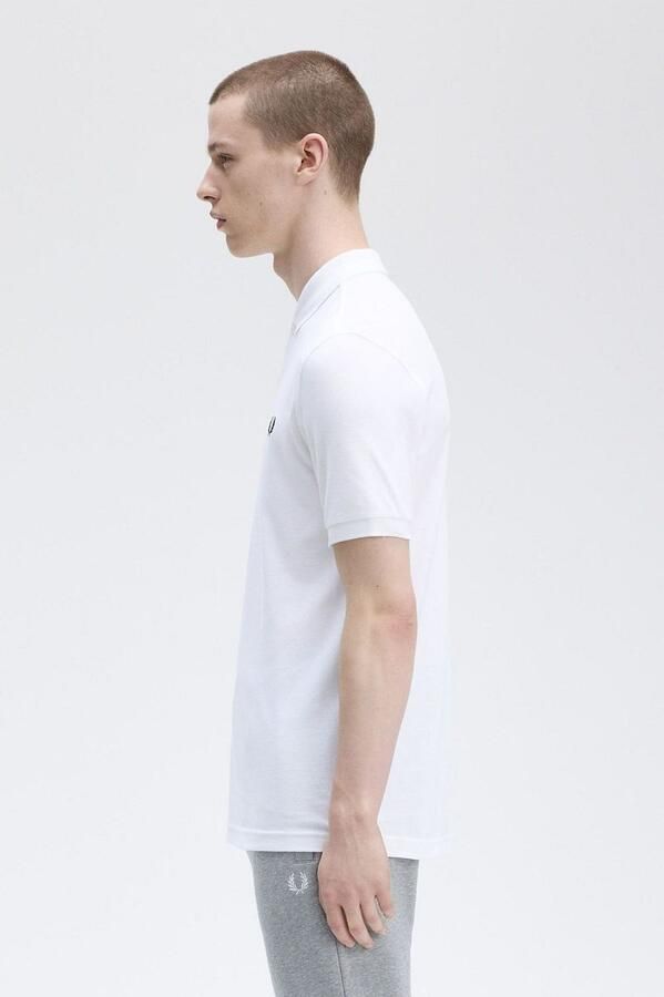 Fred Perry Origineel Single Stripe Katoenen Poloshirt White Heren - Foto 11