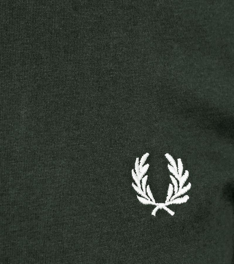 Fred Perry Groene Logo Tee Geborduurde Stijl Green Heren