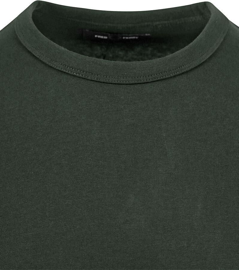Fred Perry Groene Logo Tee Geborduurde Stijl Green Heren