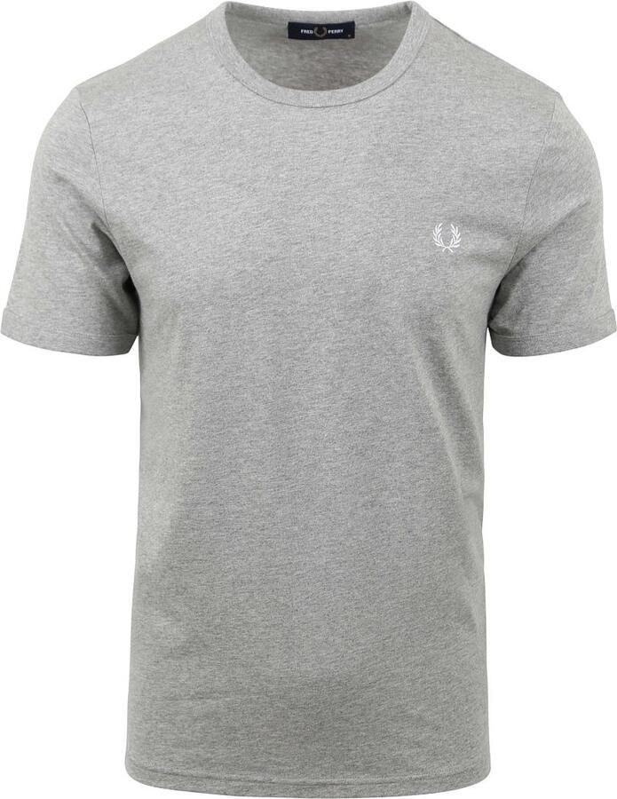 Fred Perry T-shirt T-Shirt Ringer M3519 Lichtgrijs - Foto 4