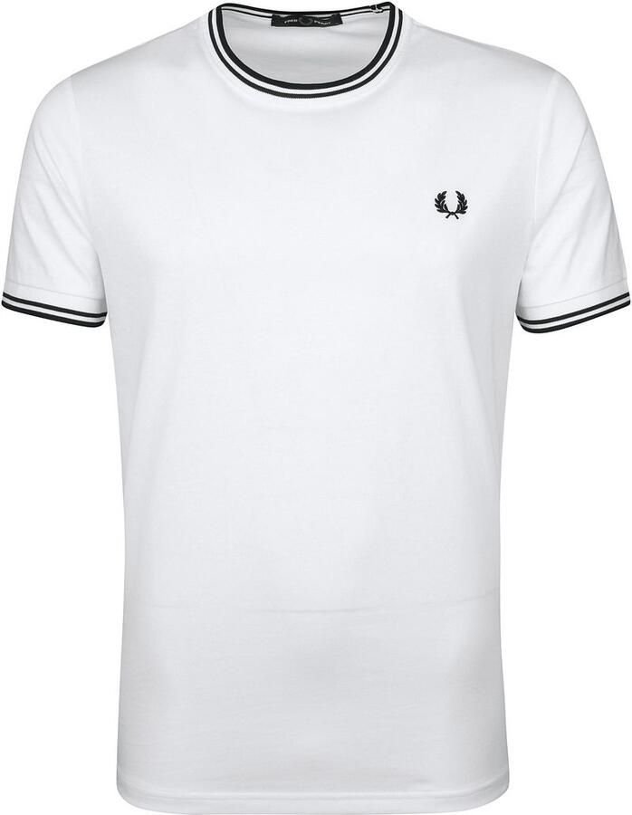FRED PERRY Heren Polo's & T-shirts Twin Tipped T-shirt Wit - Foto 4