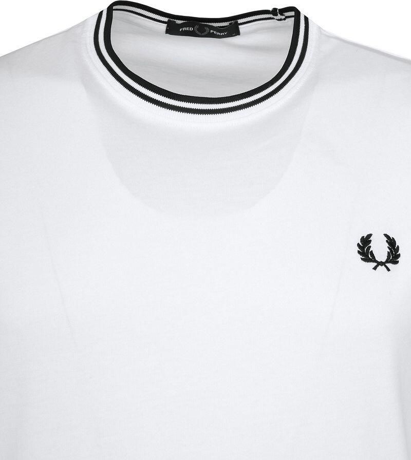 FRED PERRY Heren Polo's & T-shirts Twin Tipped T-shirt Wit - Foto 6