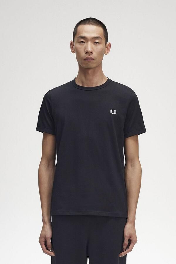Fred Perry Zwarte T-shirts en Polos Collectie Black Heren - Foto 4