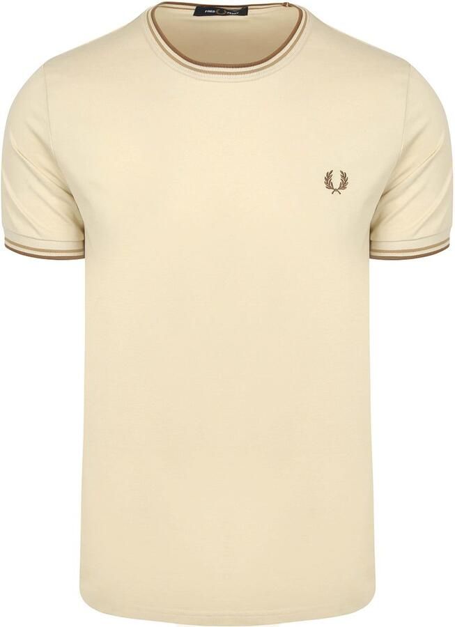Fred Perry T-shirt Korte Mouw Twin Tipped T-shirt Beige Z53