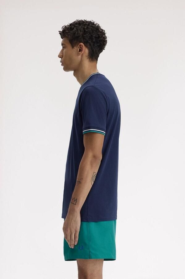 Fred Perry Twin Tipped T-shirt Donkerblauw 86A