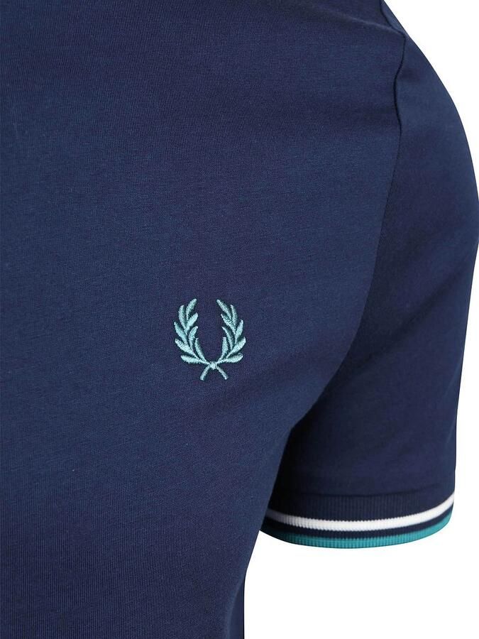 Fred Perry Twin Tipped T-shirt Donkerblauw 86A - Foto 3