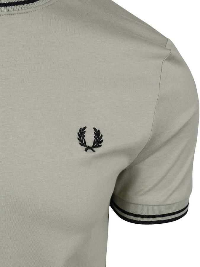 Fred Perry Twin Tipped T-shirt Groen S23 - Foto 3