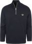 FRED PERRY Heren Truien & Vesten Half Zip Sweatshirt Donkerblauw - Thumbnail 2