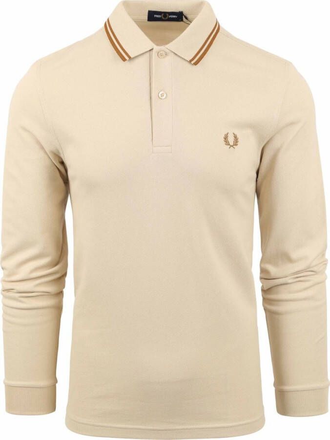 FRED PERRY Heren Polo's & T-shirts Twin Tipped Shirt Long Sleeve Gebroken Wit
