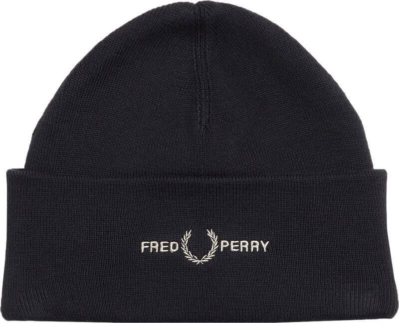 Fred Perry Muts Wol Logo Zwart