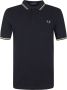 Fred Perry Moderne Katoenen Polo Met Dubbele Streep Blue Heren - Thumbnail 1