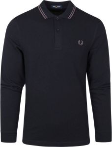 Fred Perry Polo Longsleeve Donkerblauw