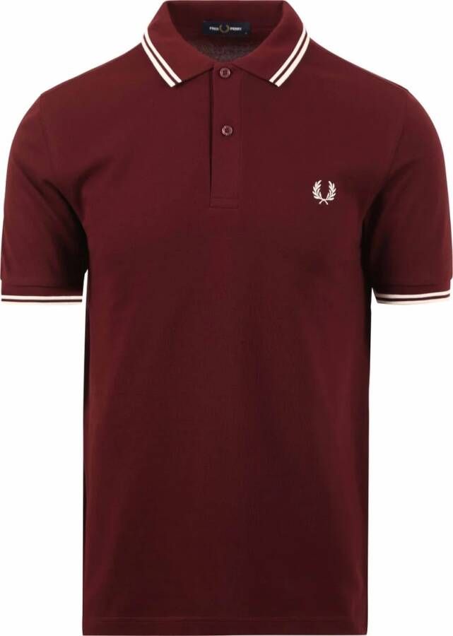Fred Perry Granate 597 Twin Tipped Shirt Brown Heren