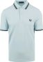 Fred Perry Clear Blue Twin Tipped Polo T-shirts Blauw Heren - Thumbnail 4