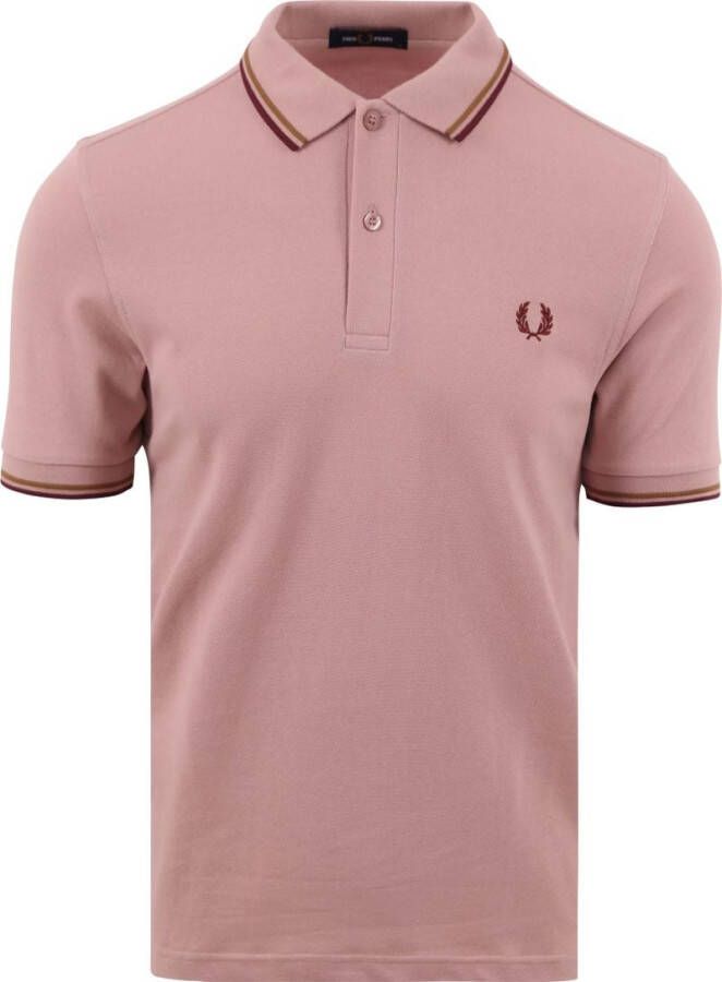 Fred Perry Rosa S51 Twin Tipped Shirt Pink Heren