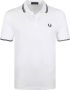 Fred Perry Twin Tipped Short Sleeve Polo Shirt Heren Black- Heren Black - Thumbnail 1