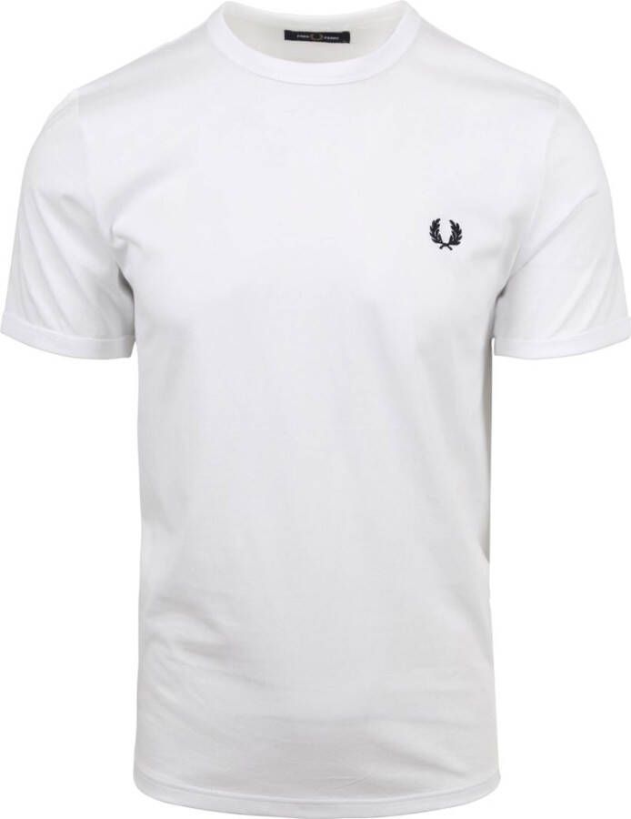 Fred Perry Ringer T-Shirt Wit