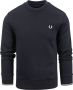Fred Perry Heren Katoenen Sweatshirt met Geribbelde Afwerkingen Blue Heren - Thumbnail 2