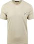 FRED PERRY Heren Polo's & T-shirts Ringer T-shirt Groen - Thumbnail 2