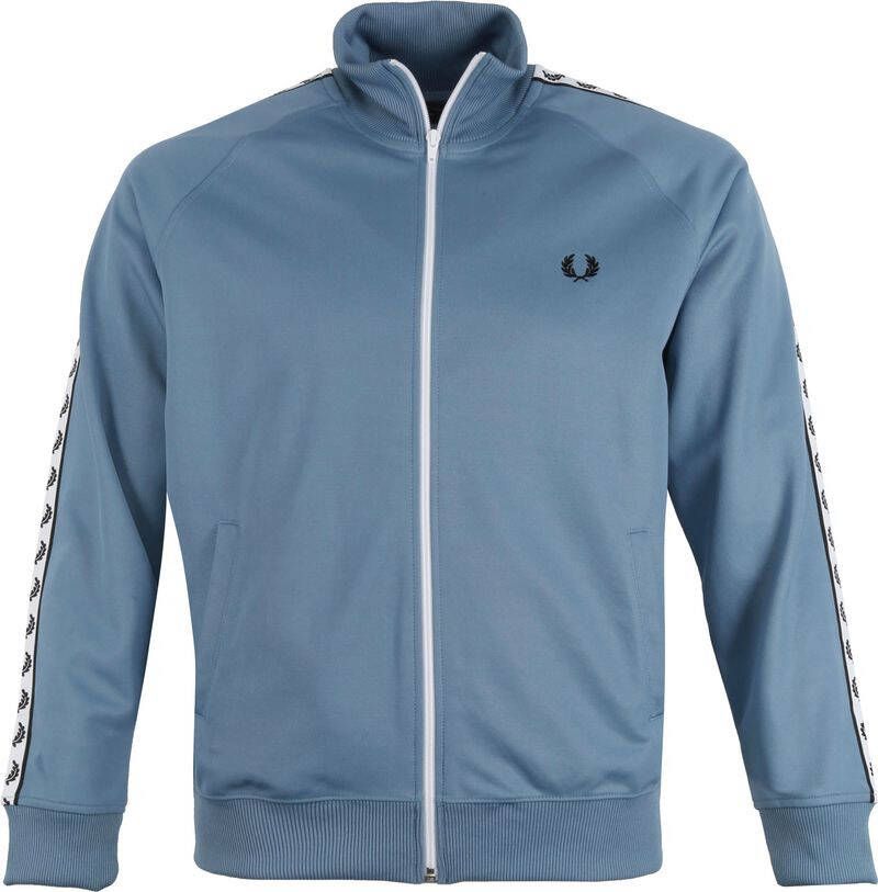 Fred Perry Taped Track Jacket Lichtblauw