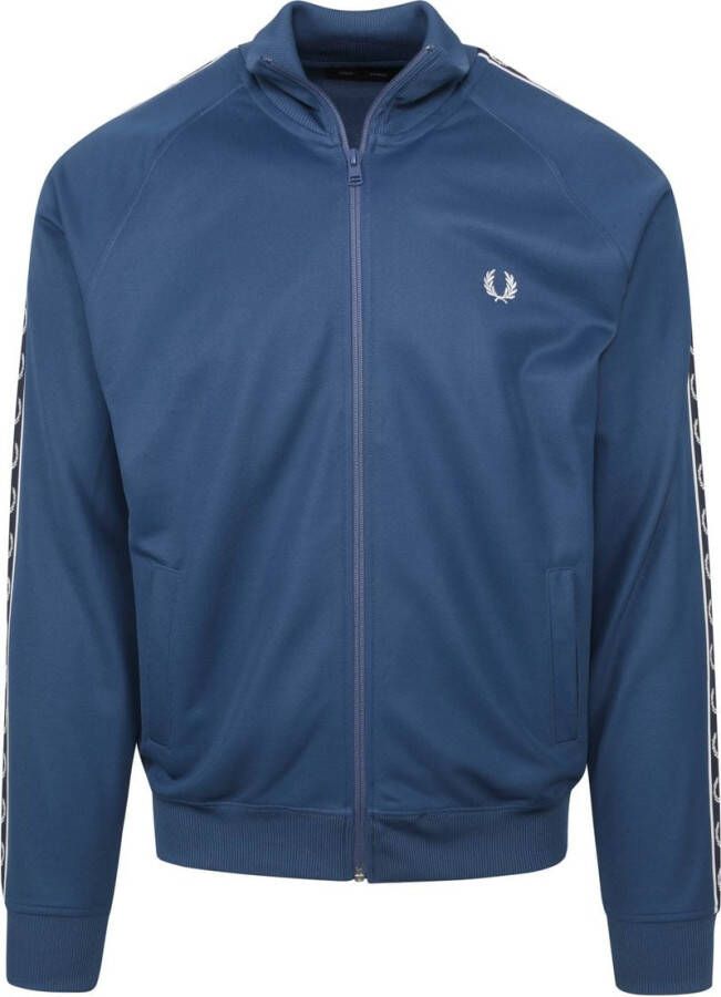 Fred Perry Taped Track Jacket Mid Blauw Heren
