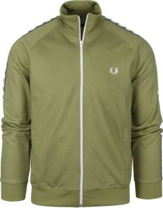 Fred Perry Taped Track Jacket Mid Groen