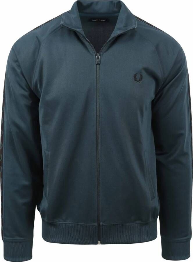 Fred Perry Contrast Tape Tracktop Jas Green Heren