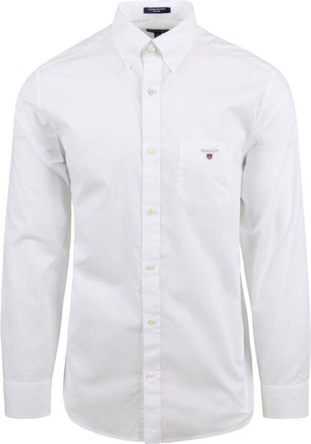 Gant Casual Broadcloth Regular Fit Overhemd White Heren