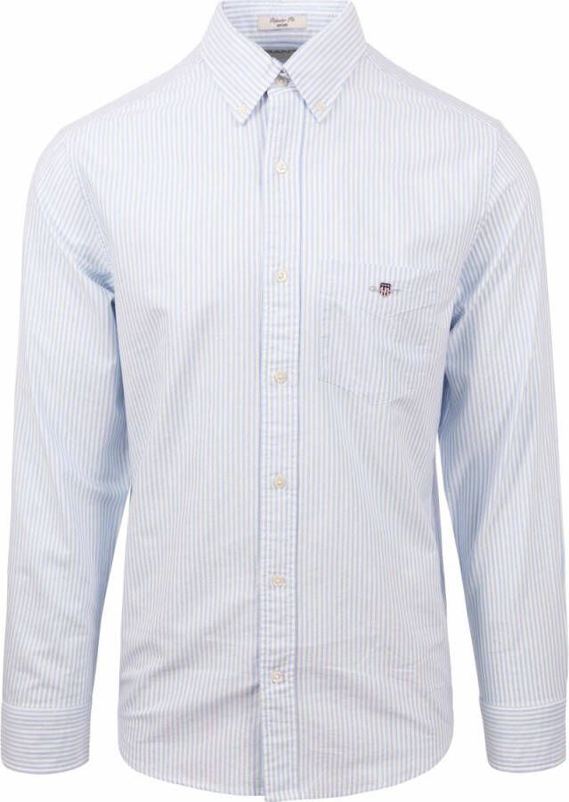 Gant Overhemd met lange mouwen Regular fit Oxford overhemd gestructureerd duurzaam dikker gestreept
