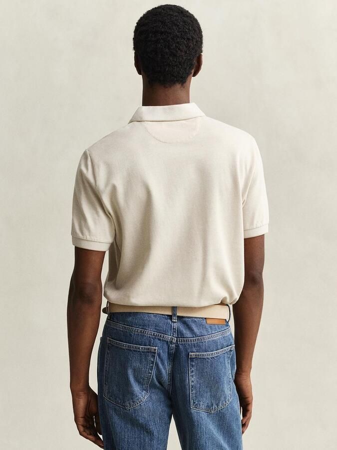 Gant 2Tone Piqué Poloshirt Ecru - Foto 3